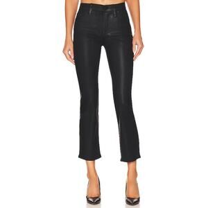 Good American Coated Black Straight Leg Jeans